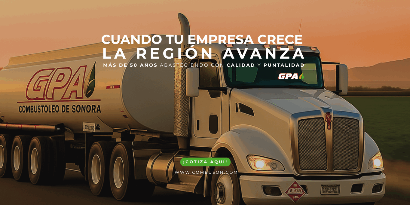 Camión de suministro de combustible en el noroeste de México