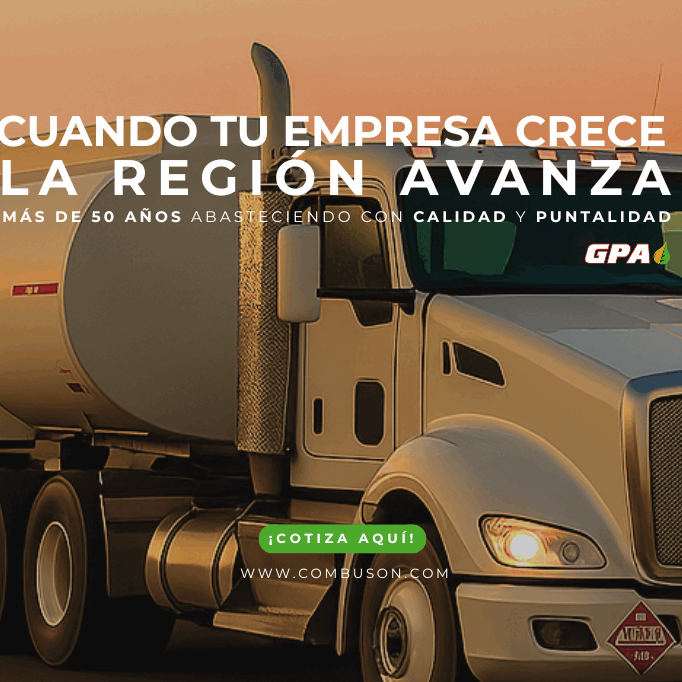 Camión de suministro de combustible en el noroeste de México