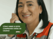 Mujer sonriendo mientras atiende llamada sobre suministro de diésel de calidad